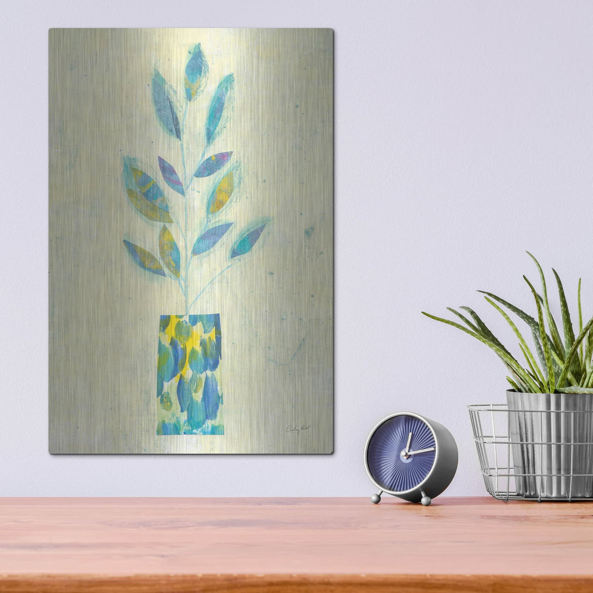 'Vibrant Vase' by Courtney Prahl – Metal Wall Art, 12x16 room view