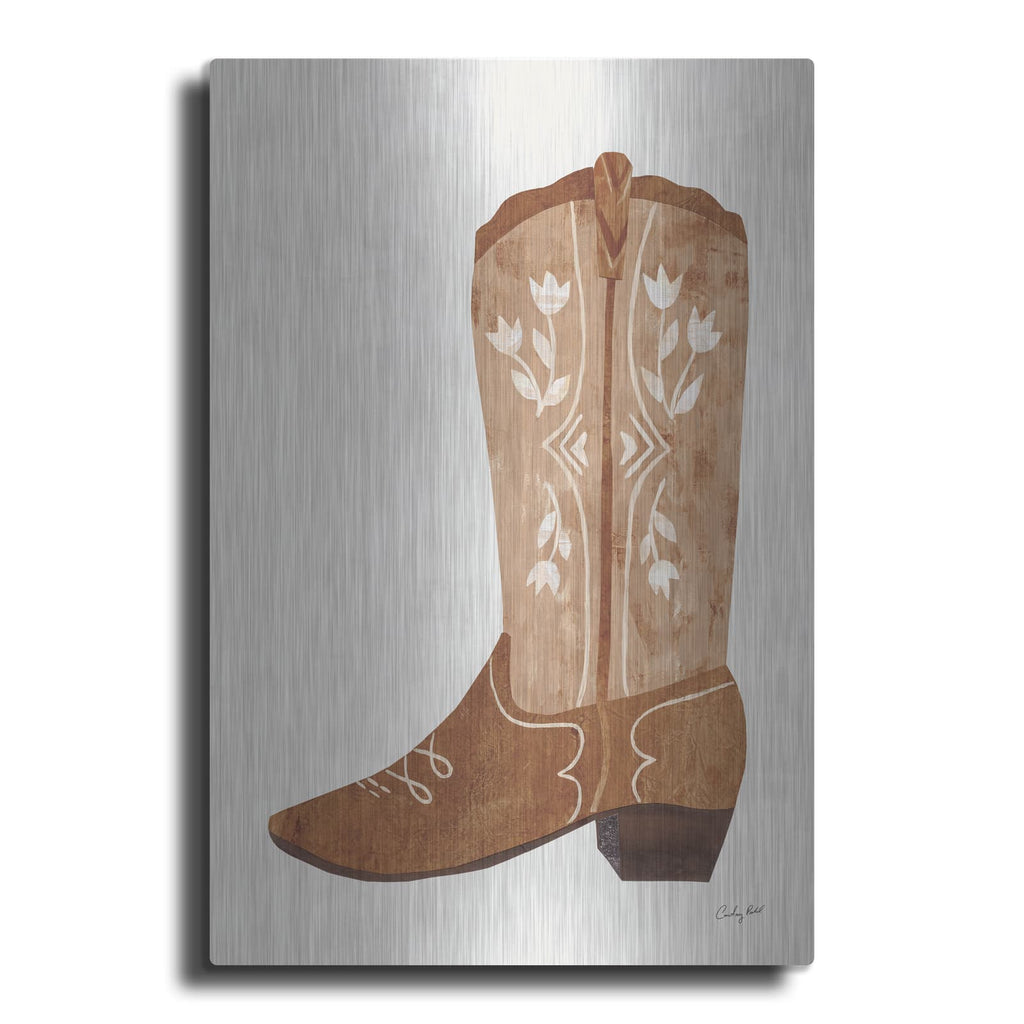 'Western Cowgirl Boot 4' by Courtney Prahl – Metal Wall Art
