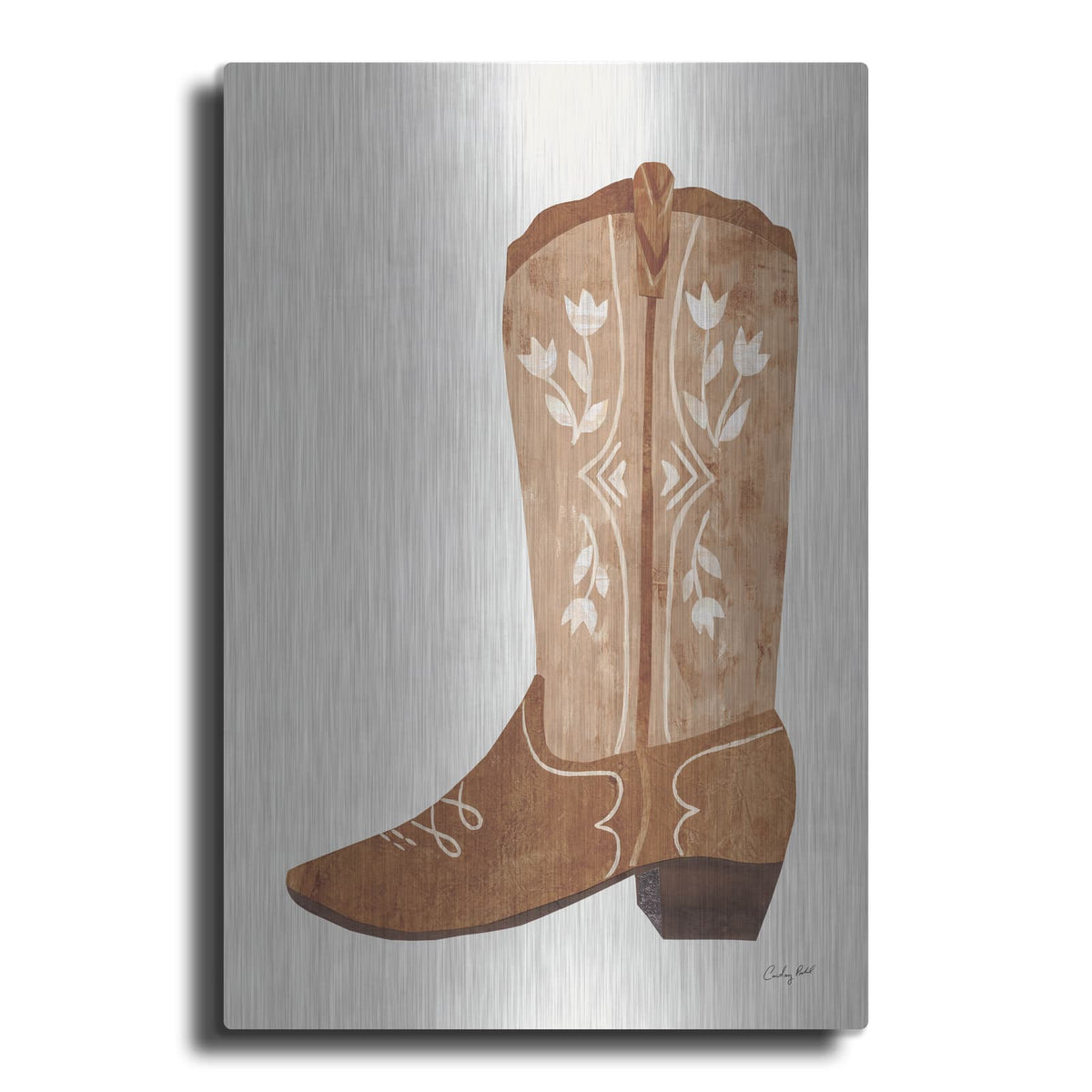 'Western Cowgirl Boot 4' by Courtney Prahl – Metal Wall Art