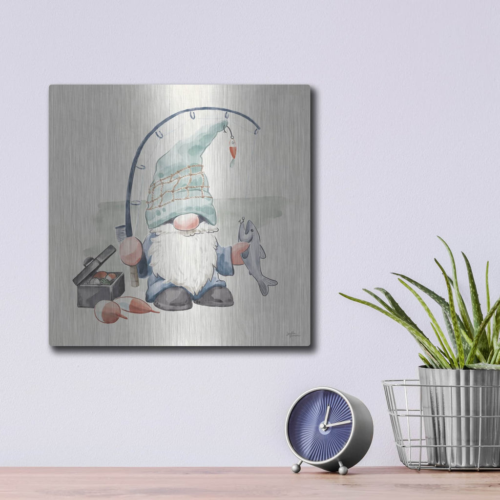'Beach Gnomes 3' by Janelle Penner – Metal Wall Art, 12x12 room view
