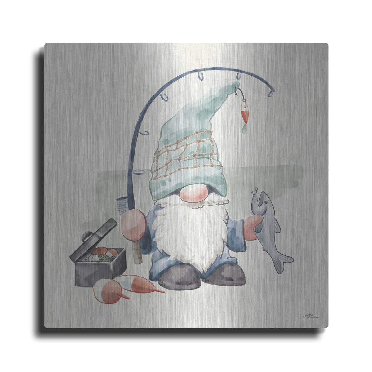 'Beach Gnomes 3' by Janelle Penner – Metal Wall Art