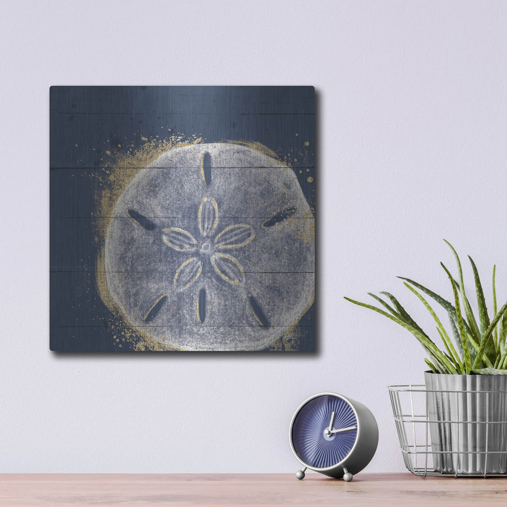 'Calm Seas 10 No Words' by Janelle Penner – Metal Wall Art, 12x12 room view