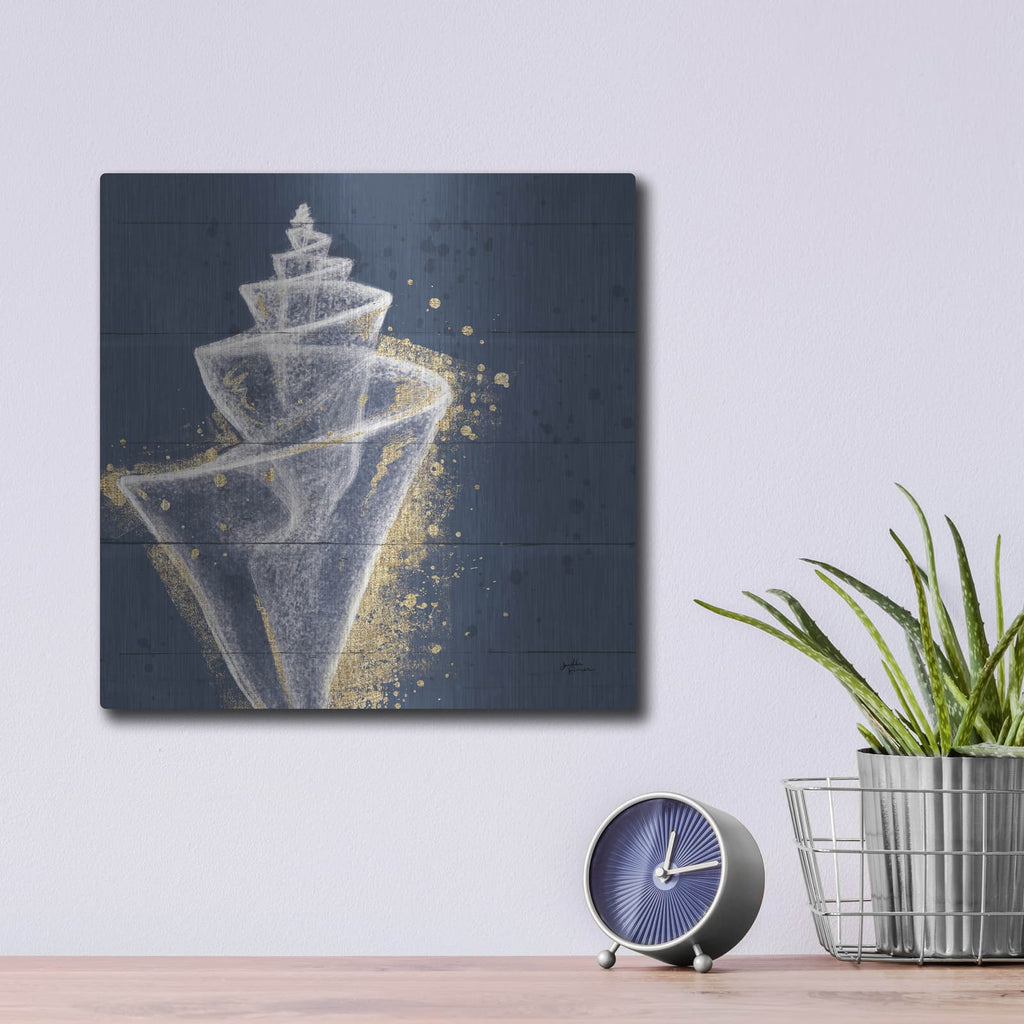 'Calm Seas V3 No Words' by Janelle Penner – Metal Wall Art, 12x12 room view