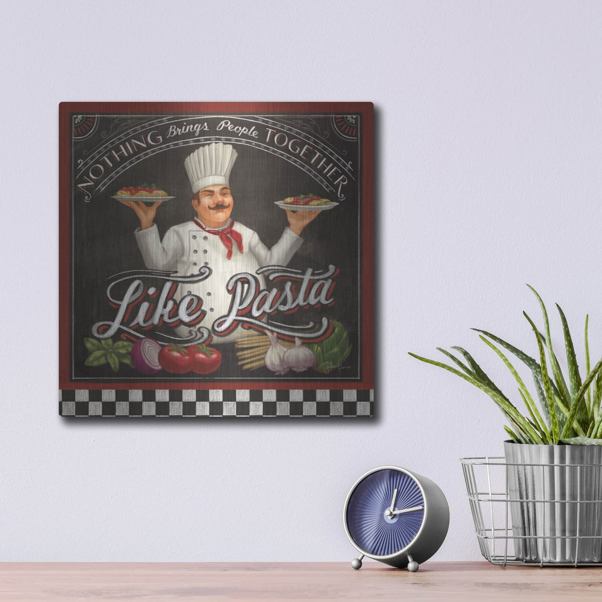'Chefs Specials 5' by Janelle Penner – Metal Wall Art, 12x12 room view