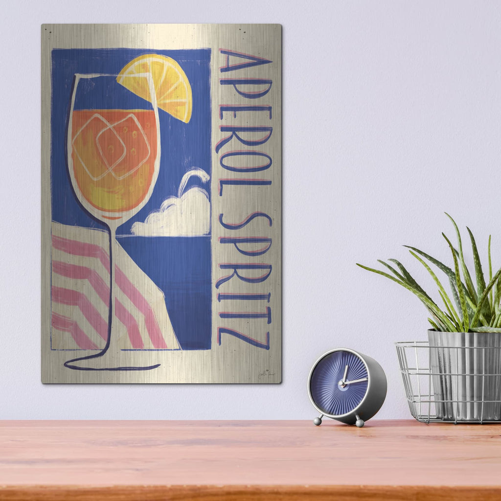 'Cocktails 1' by Janelle Penner – Metal Wall Art, 12x16 room view