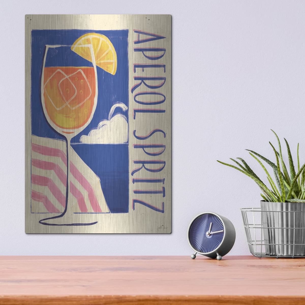 'Cocktails 1' by Janelle Penner – Metal Wall Art, 12x16 room view
