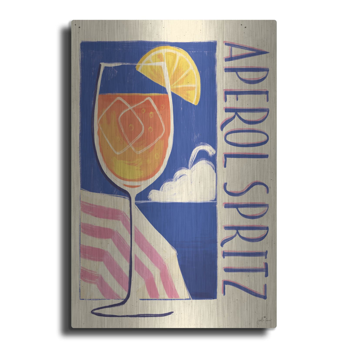'Cocktails 1' by Janelle Penner – Metal Wall Art
