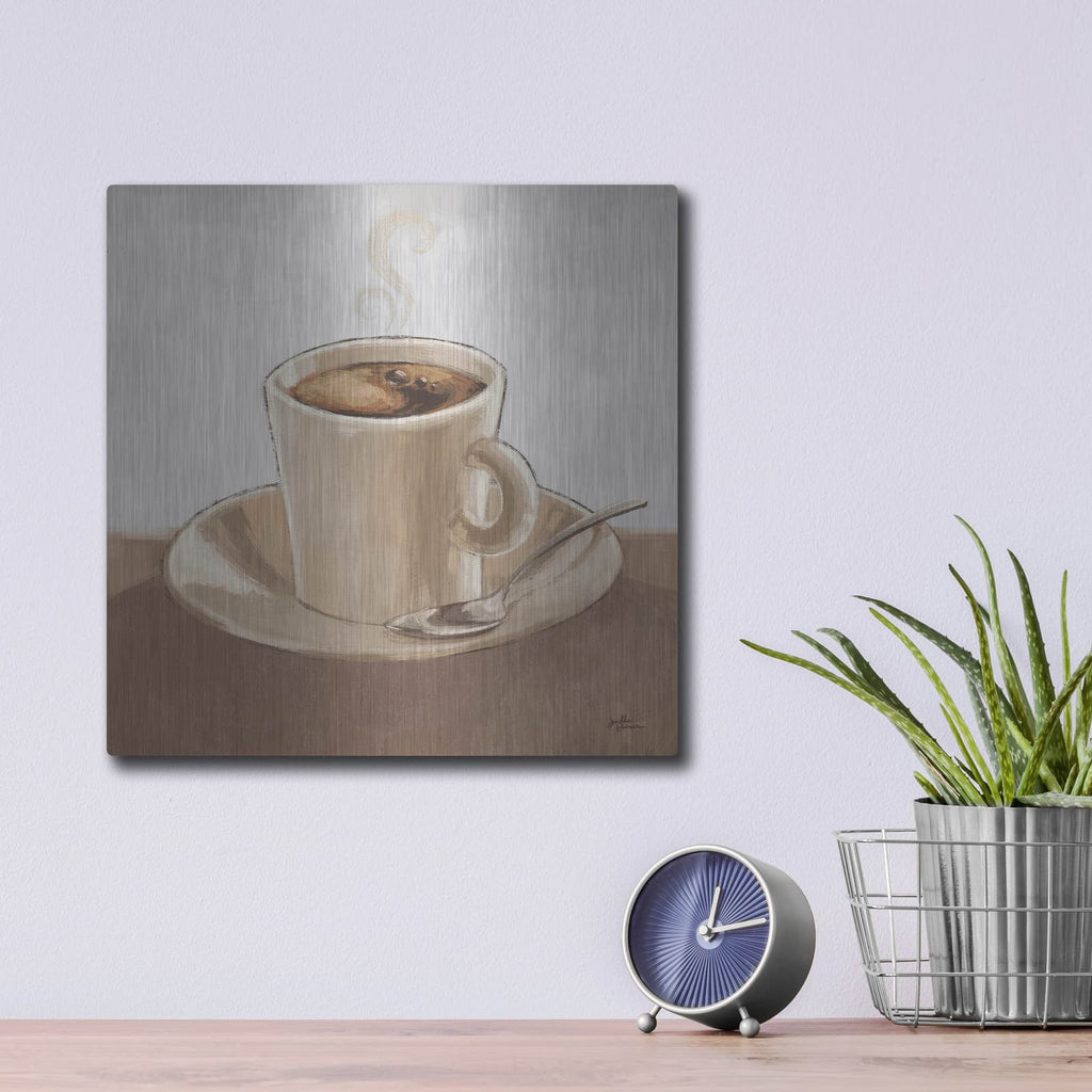 'Coffee And Co 2 Neutral' by Janelle Penner – Metal Wall Art, 12x12 room view