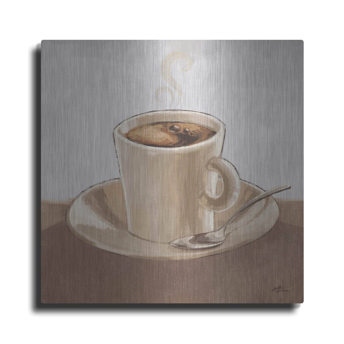 'Coffee And Co 2 Neutral' by Janelle Penner – Metal Wall Art