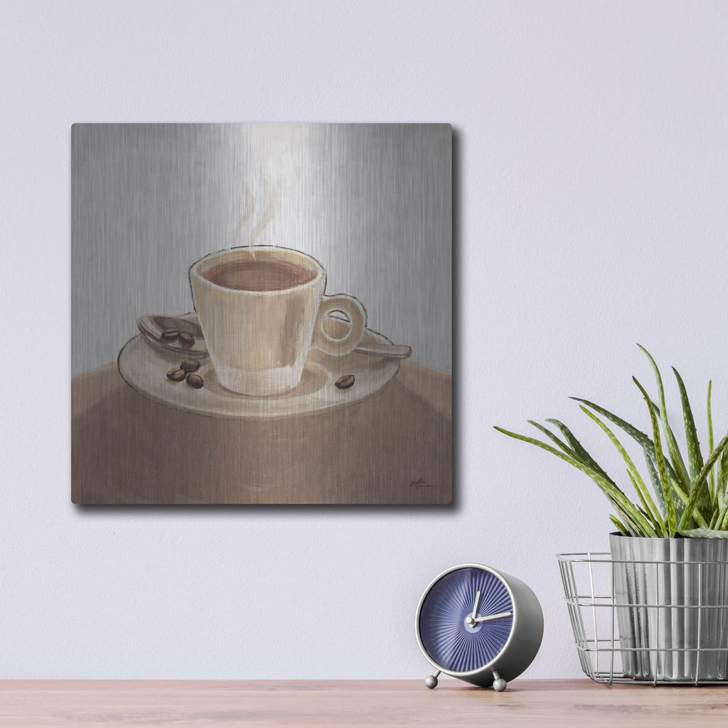 'Coffee And Co 3 Neutral' by Janelle Penner – Metal Wall Art, 12x12 room view