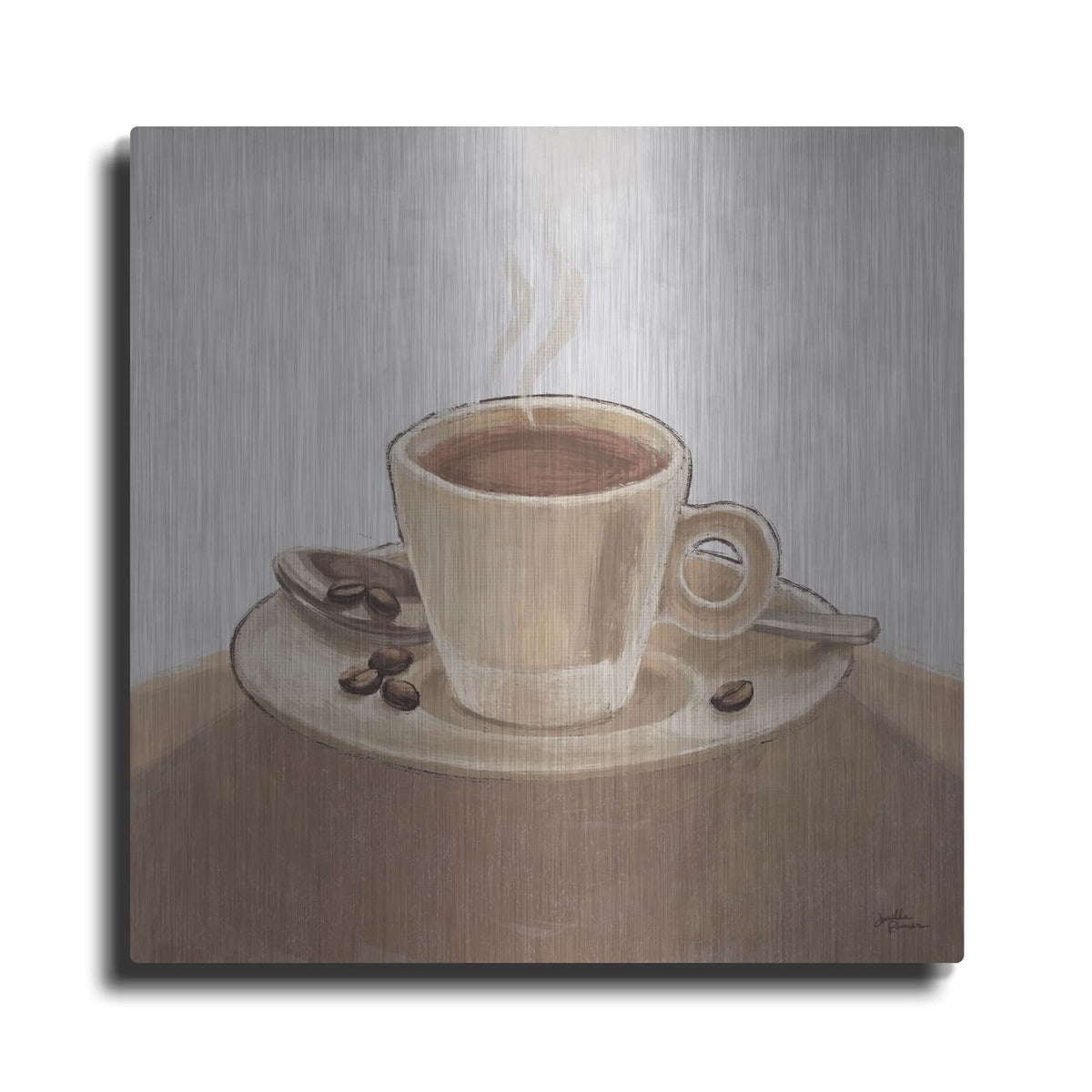 'Coffee And Co 3 Neutral' by Janelle Penner – Metal Wall Art
