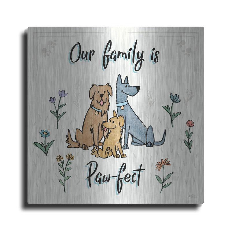 'Dogs In The Garden 4' by Janelle Penner – Metal Wall Art