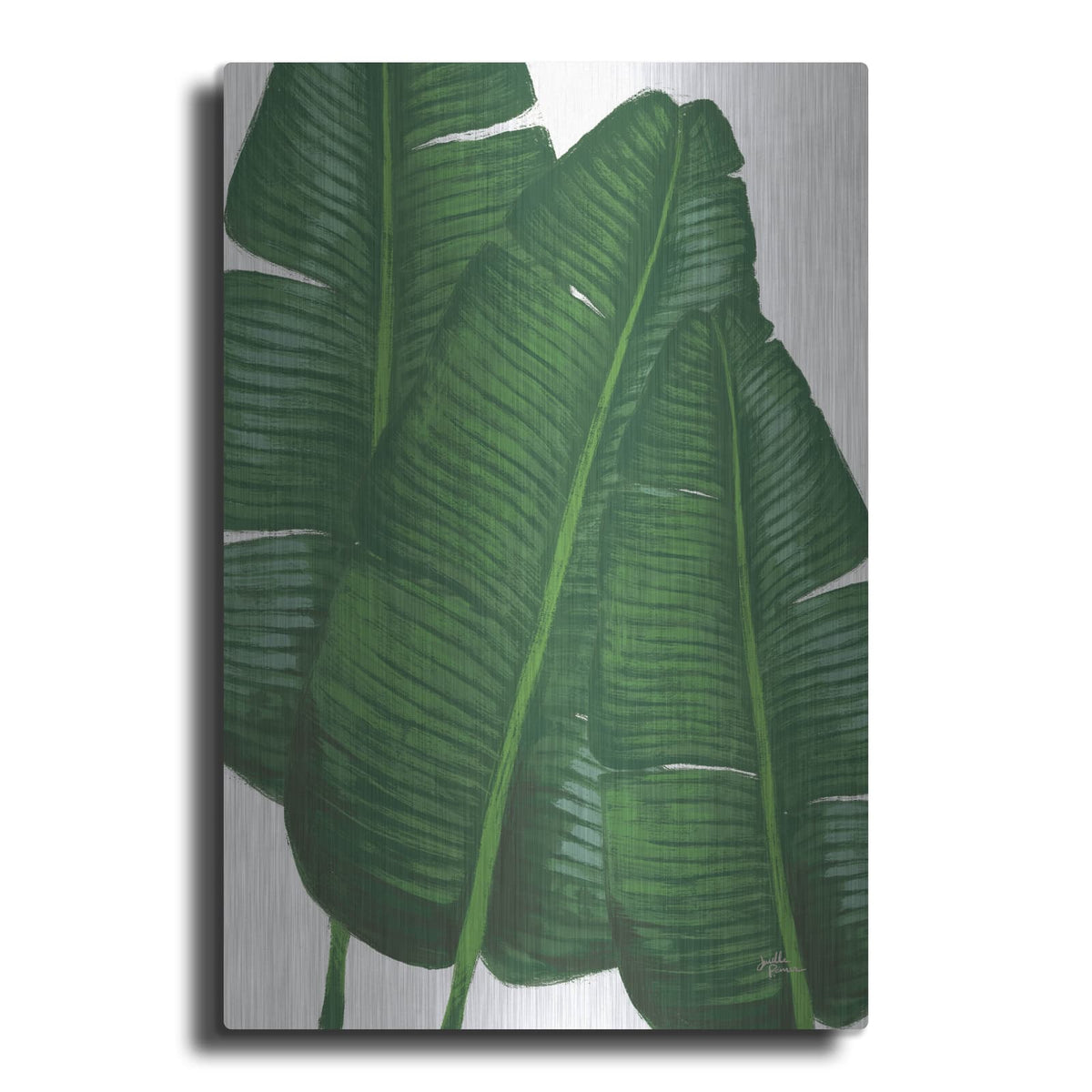 'Emerald Banana Leaves 2' by Janelle Penner – Metal Wall Art
