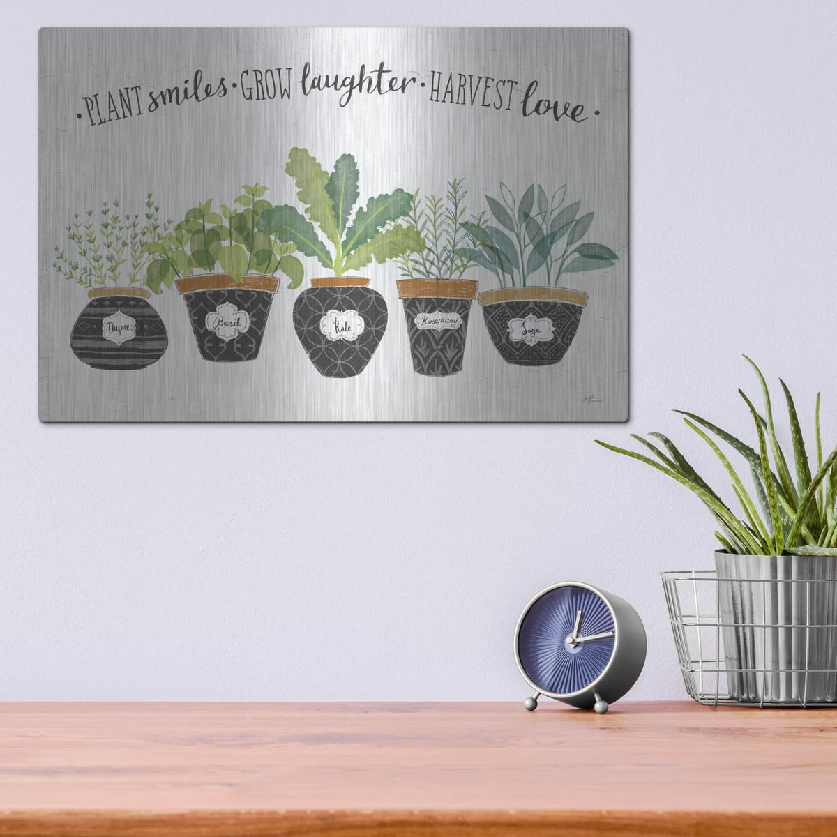 'Fine Herbs 1' by Janelle Penner – Metal Wall Art, 16x12 room view