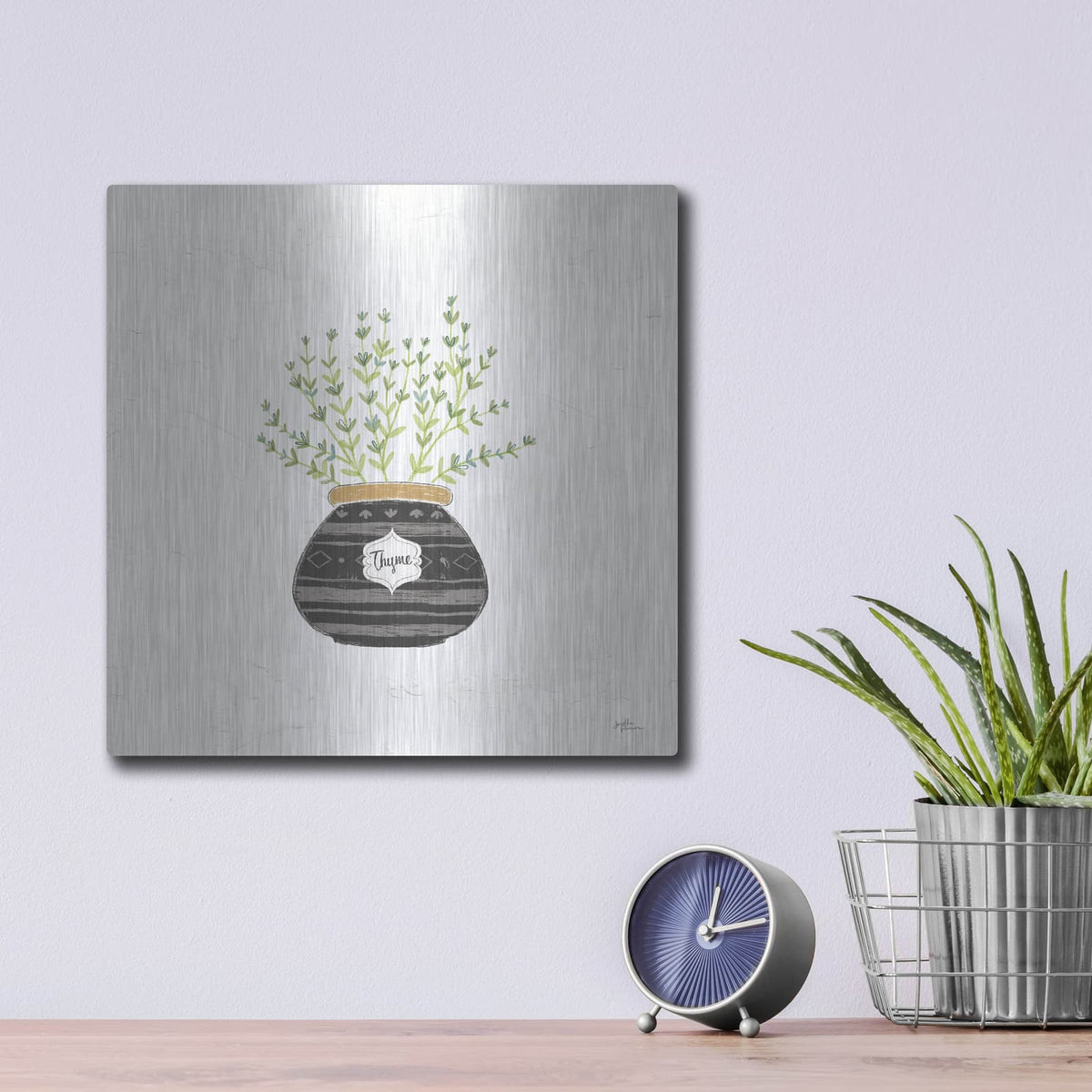 'Fine Herbs 6' by Janelle Penner – Metal Wall Art, 12x12 room view