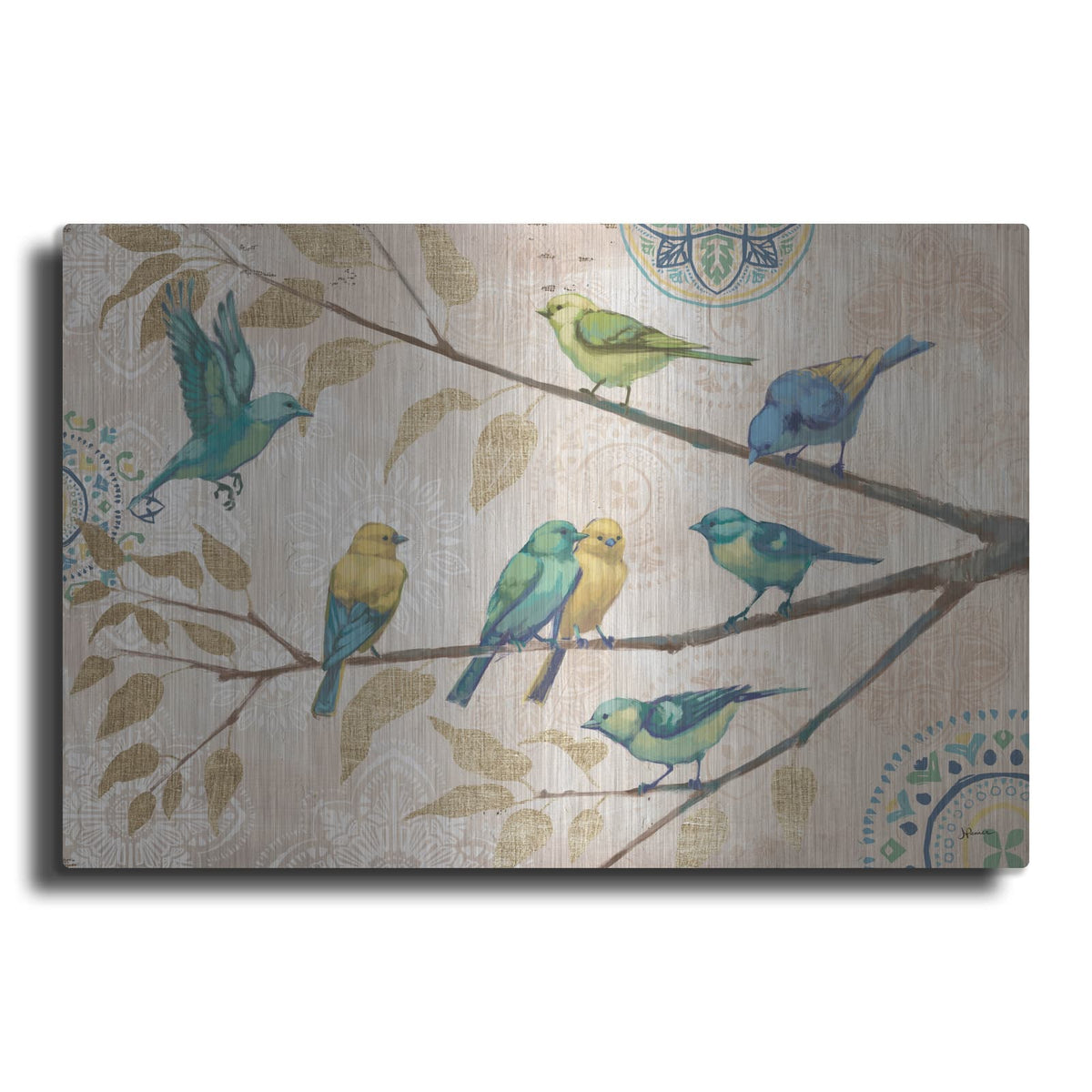 'Fly Away 1 With Suzani' by Janelle Penner – Metal Wall Art