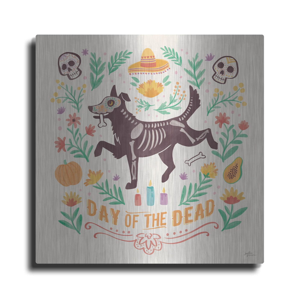 'La Calaca 5' by Janelle Penner – Metal Wall Art