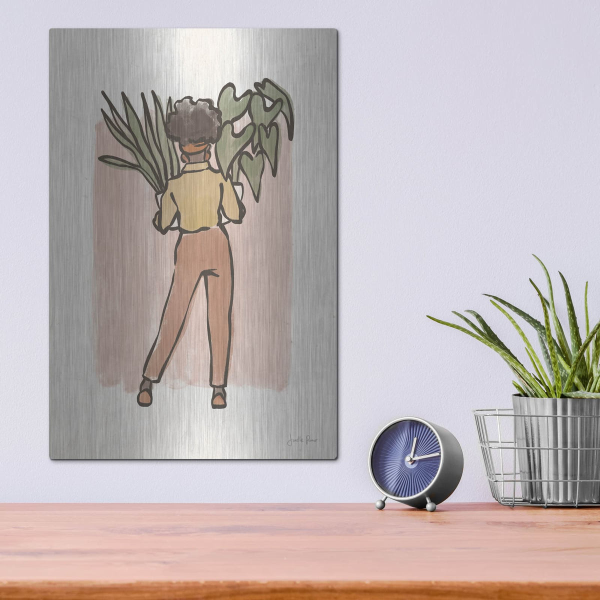 'Plant Ladies 1 V2' by Janelle Penner – Metal Wall Art, 12x16 room view