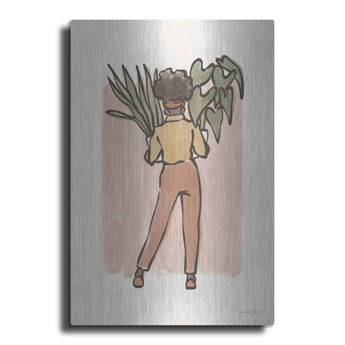 'Plant Ladies 1 V2' by Janelle Penner – Metal Wall Art
