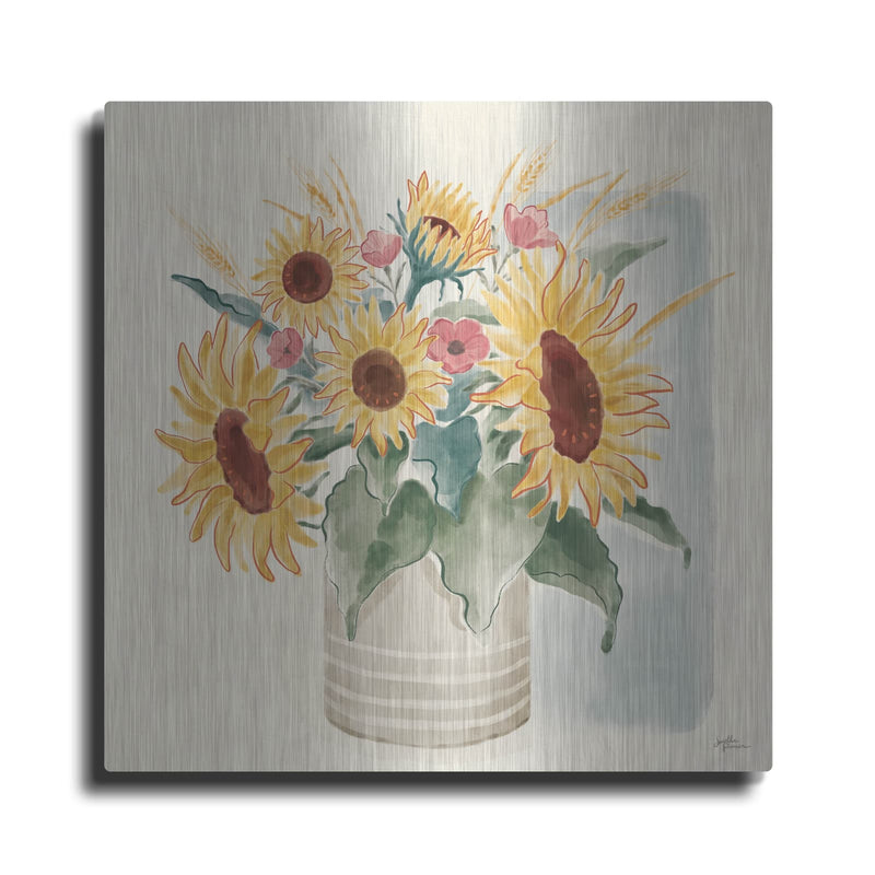 'Sunflower Season 5 Bright' by Janelle Penner – Metal Wall Art