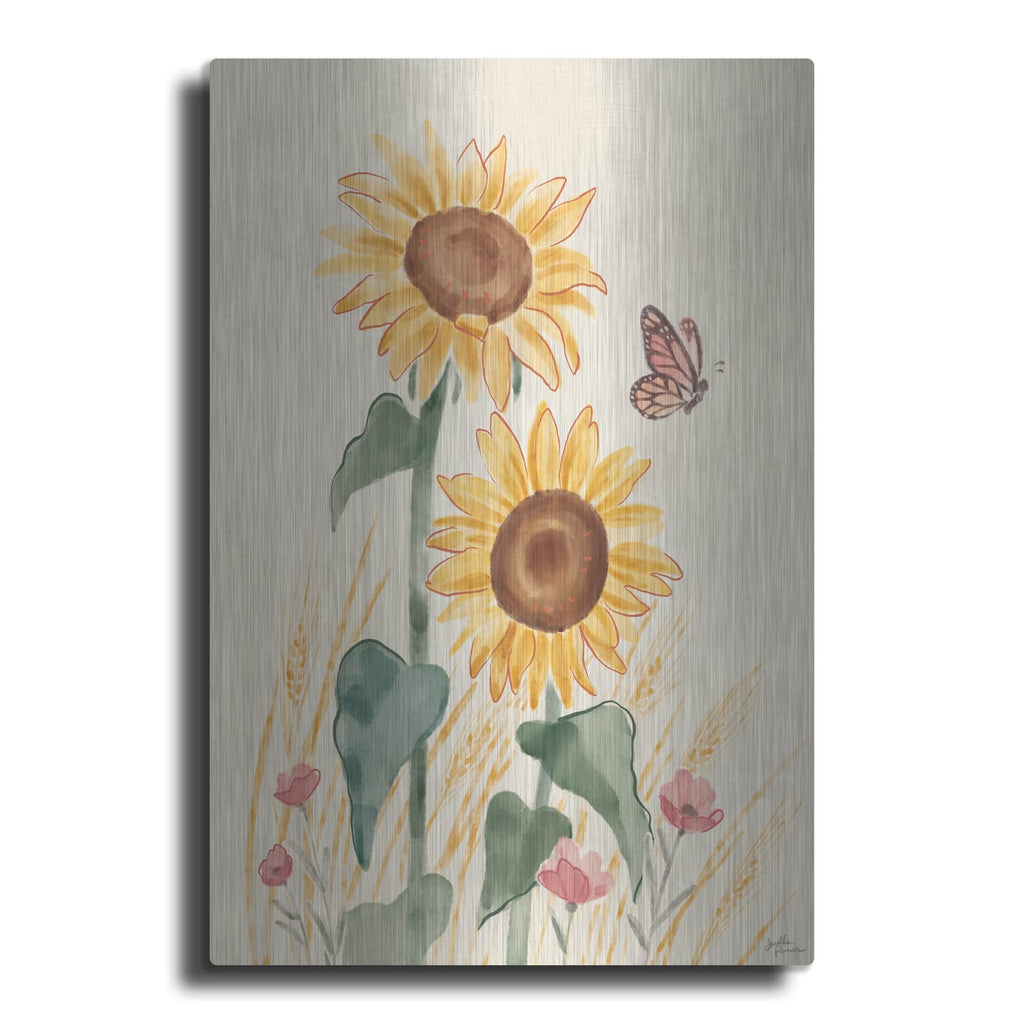 'Sunflower Season V3 Bright' by Janelle Penner – Metal Wall Art