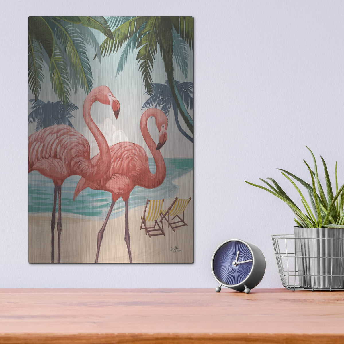 'Welcome To Paradise V3' by Janelle Penner – Metal Wall Art, 12x16 room view