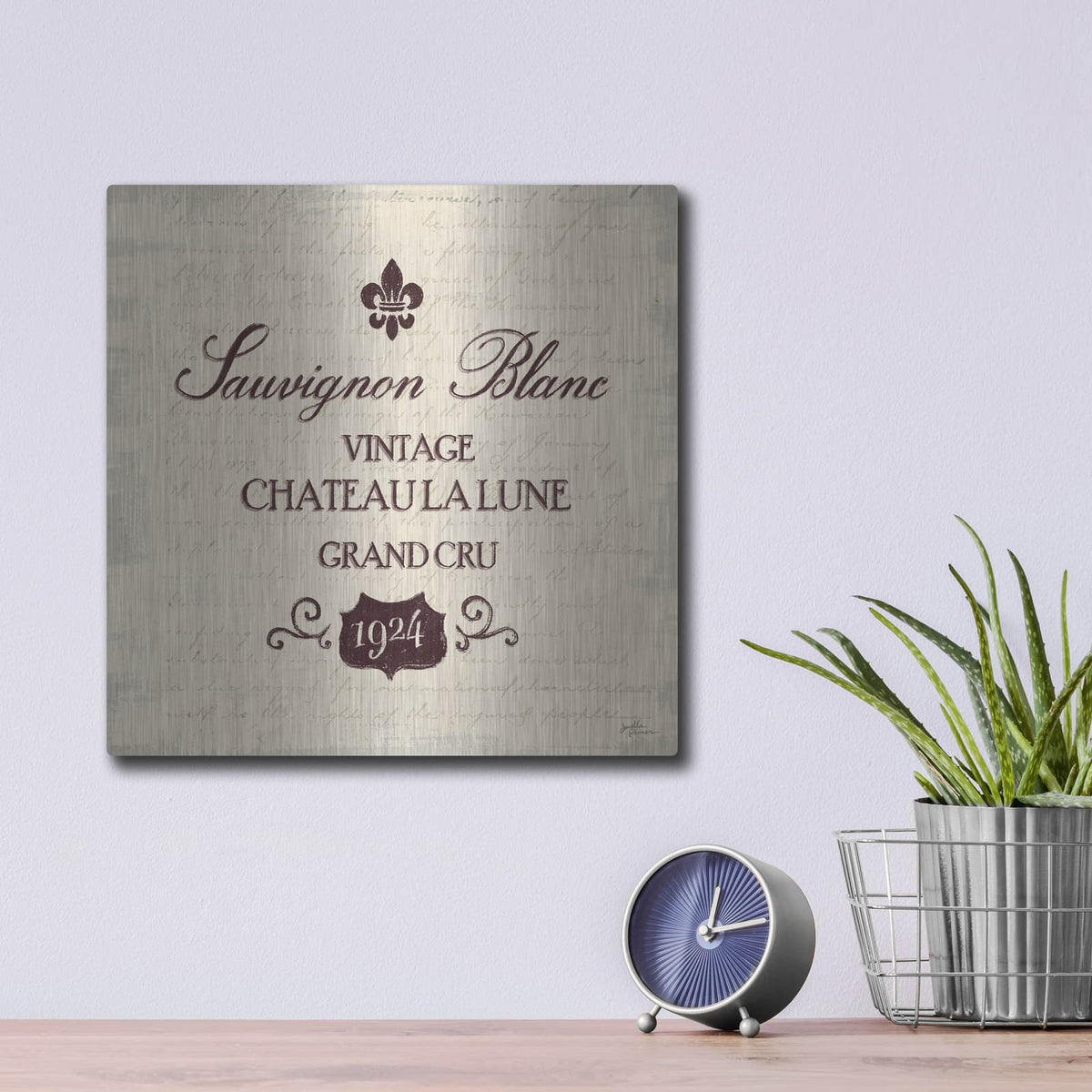 'Wine Tasting 6' by Janelle Penner – Metal Wall Art, 12x12 room view