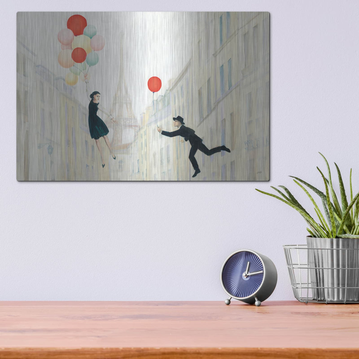 'Aloft In Paris 1' by Julia Purinton – Metal Wall Art, 16x12 room view