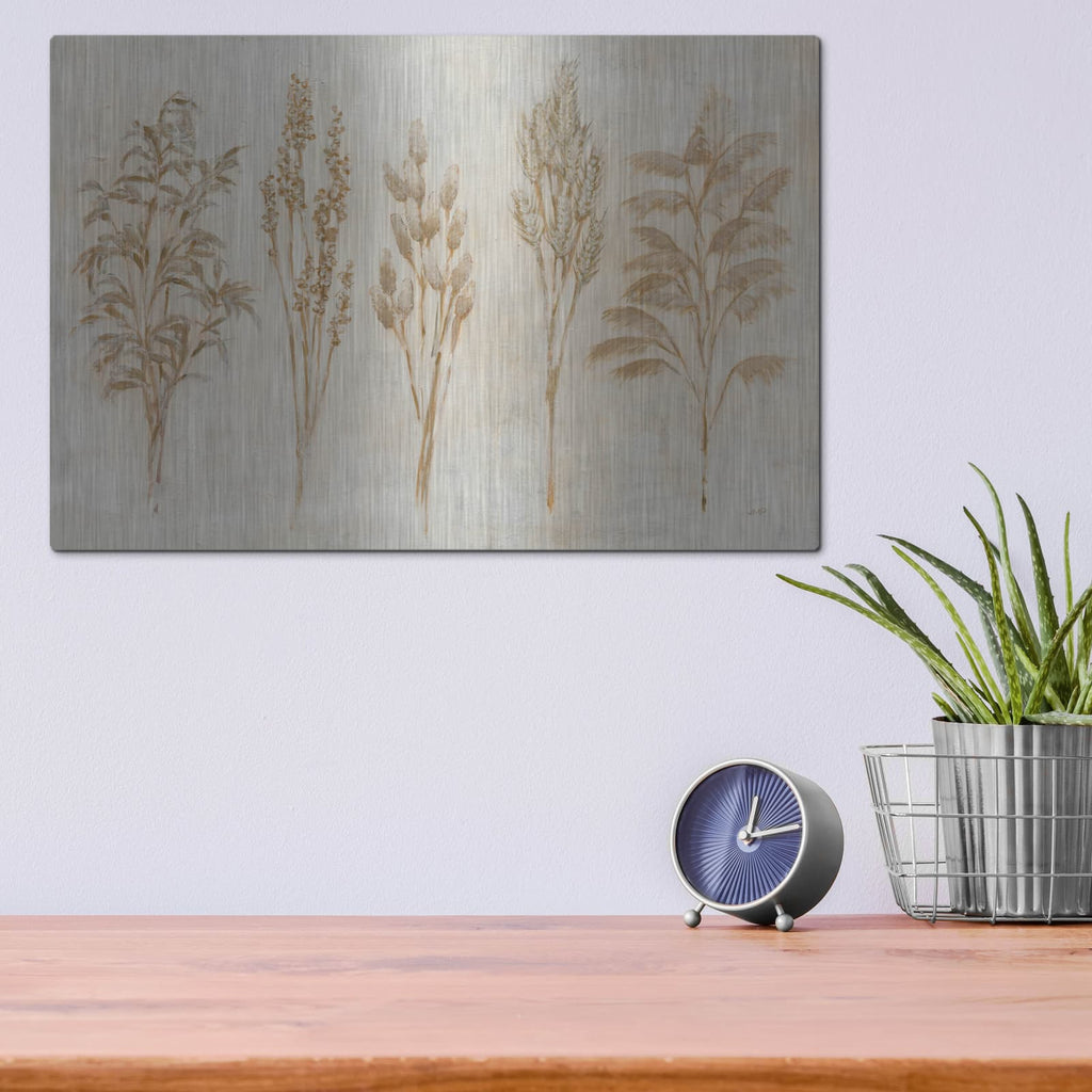 'Amber Grains' by Julia Purinton – Metal Wall Art, 16x12 room view
