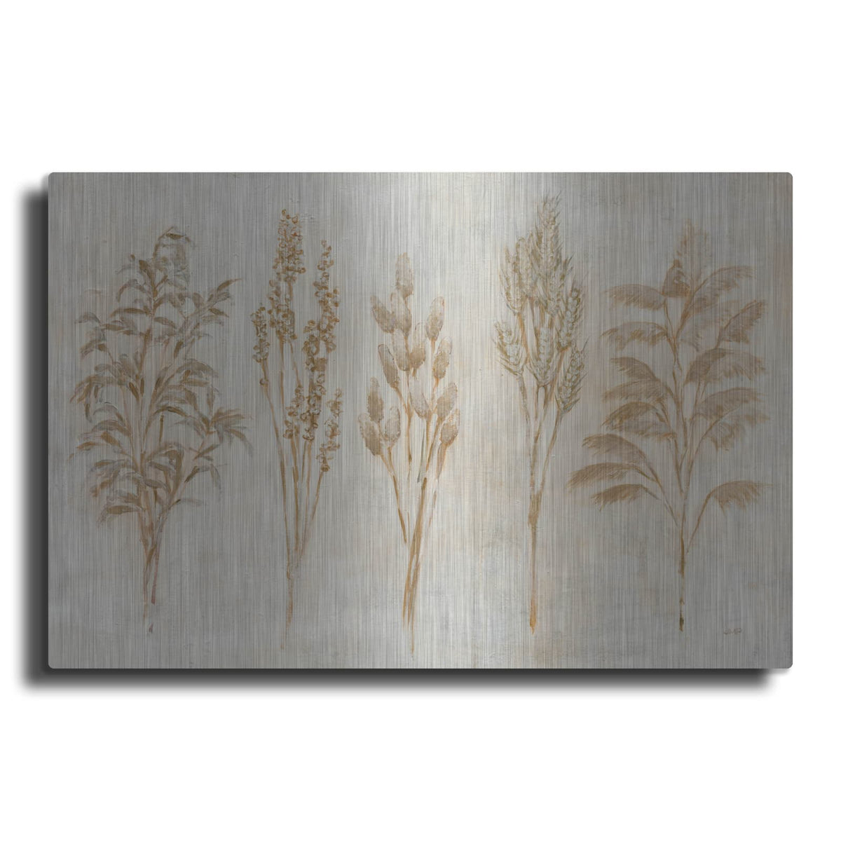 'Amber Grains' by Julia Purinton – Metal Wall Art