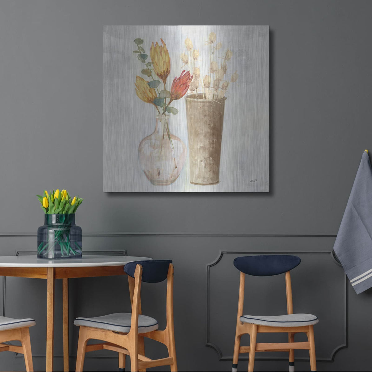'Autumn Greenhouse 5 Brown' by Julia Purinton – Metal Wall Art, 36x36 room view