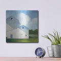 'Barn Shadows' by Julia Purinton – Metal Wall Art, 12x12 room view