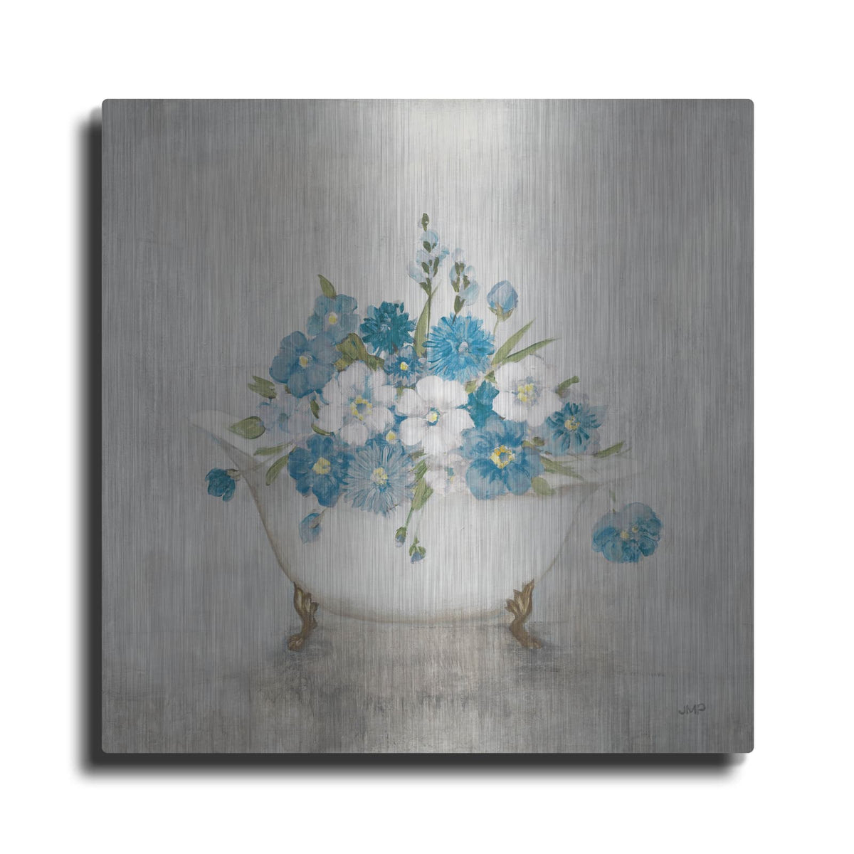 'Bathing Beauty Blue' by Julia Purinton – Metal Wall Art