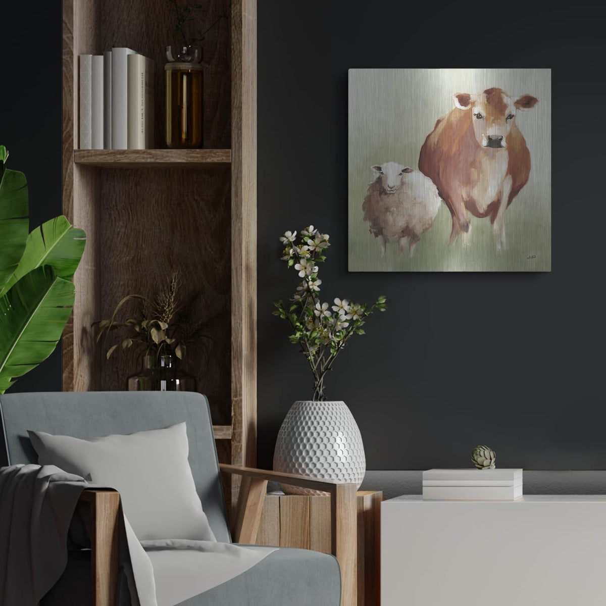 'Bff 2 Light' by Julia Purinton – Metal Wall Art, 24x24 room view
