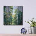 'Birches' by Julia Purinton – Metal Wall Art, 12x12 room view