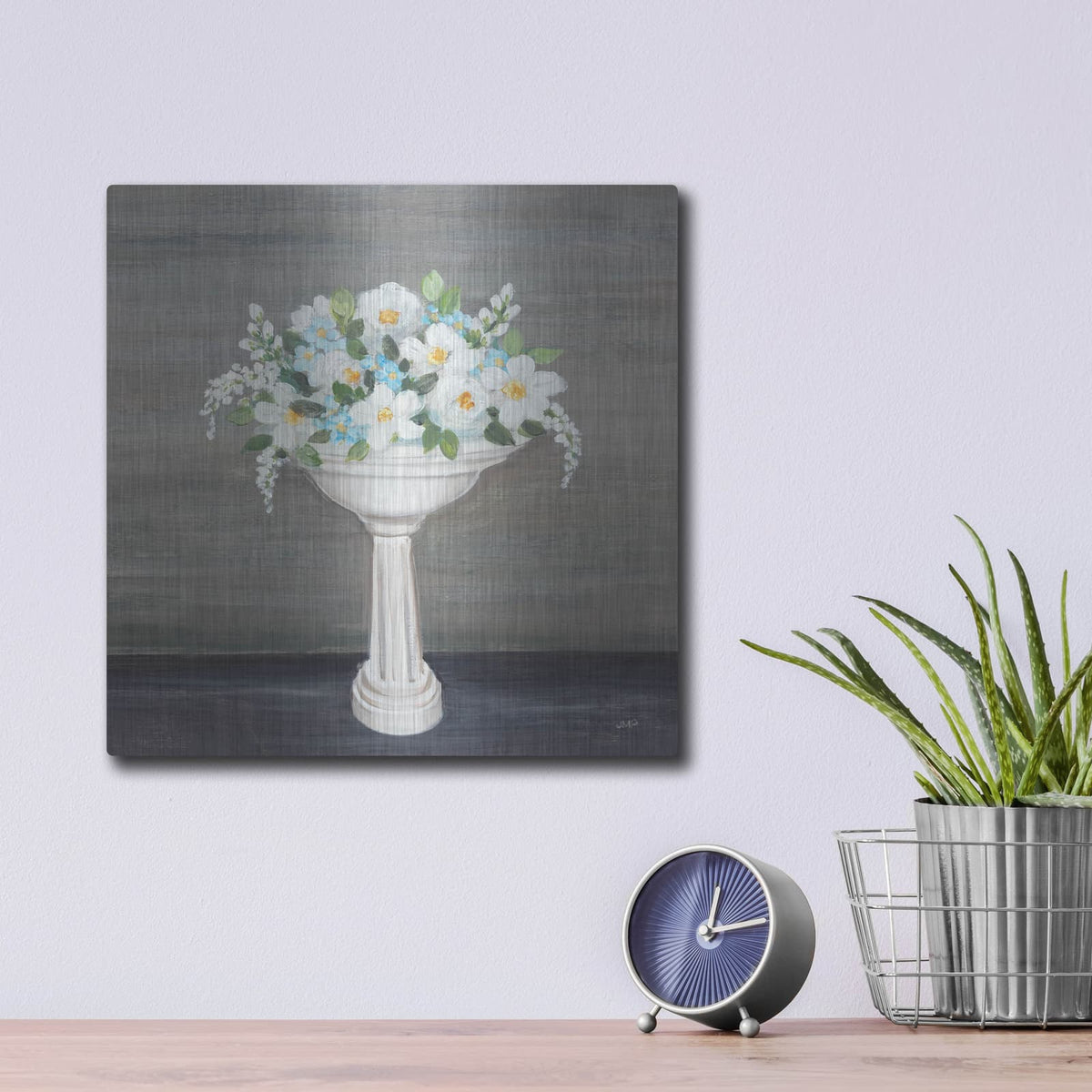 'Blooming Sink' by Julia Purinton – Metal Wall Art, 12x12 room view