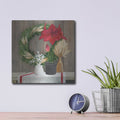'Blooms Of The Season Dark' by Julia Purinton – Metal Wall Art, 12x12 room view
