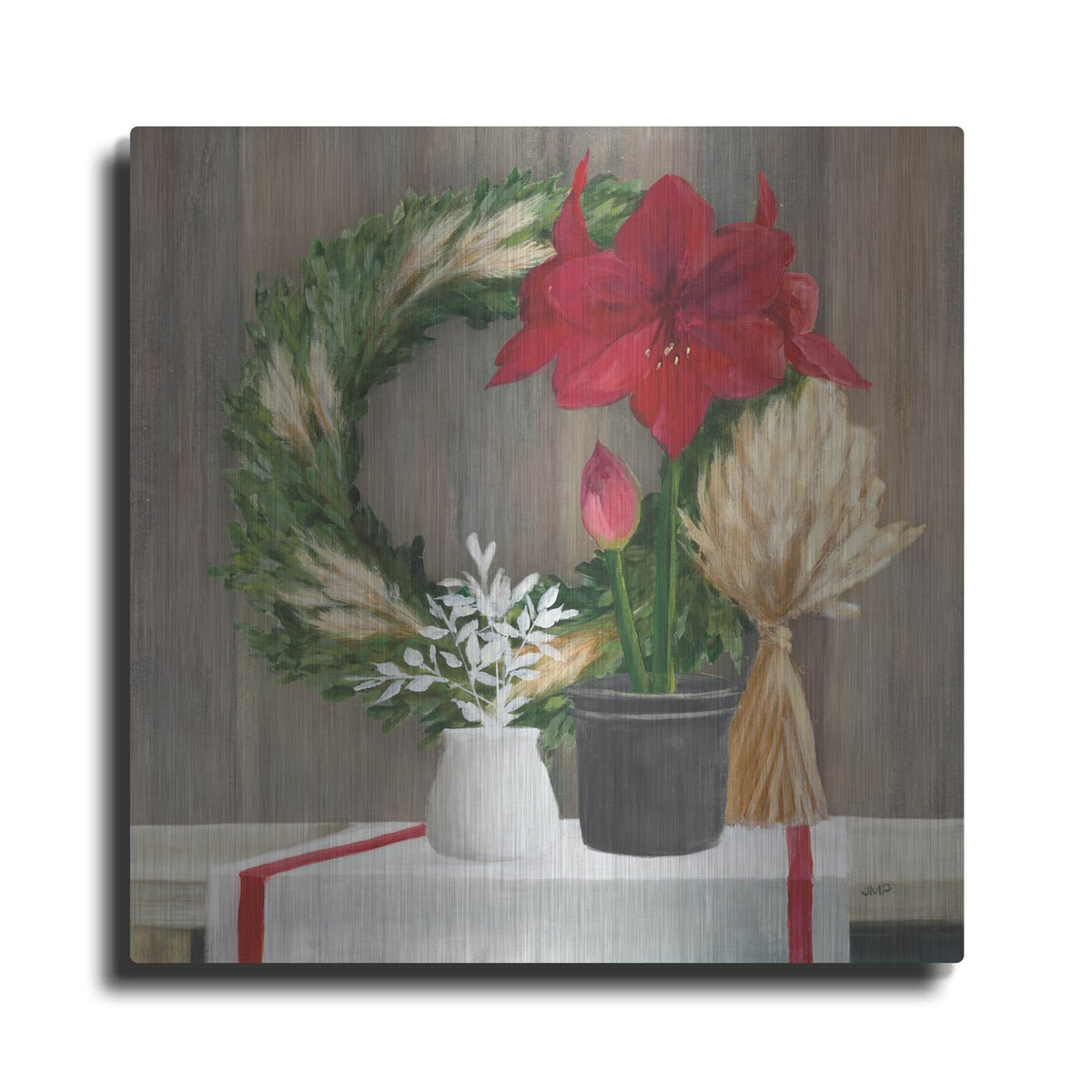 'Blooms Of The Season Dark' by Julia Purinton – Metal Wall Art