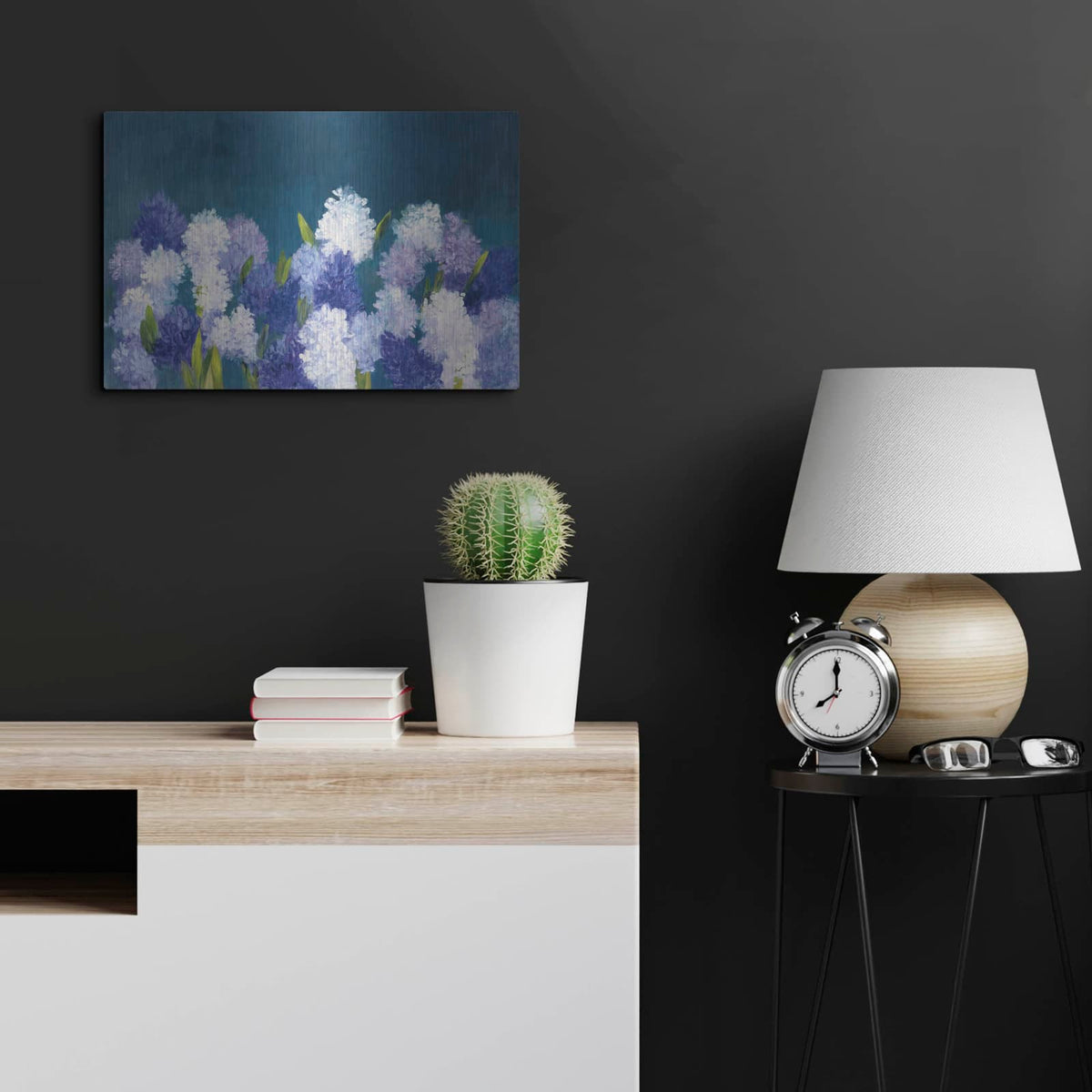 'Bold Hyacinth' by Julia Purinton – Metal Wall Art, 24x16 room view