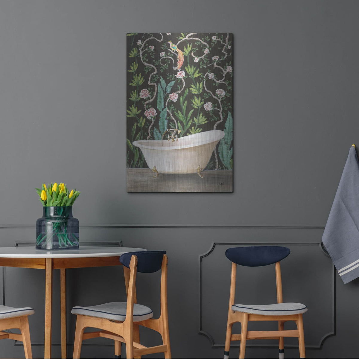 'Botanical Bath 2' by Julia Purinton – Metal Wall Art, 24x36 room view