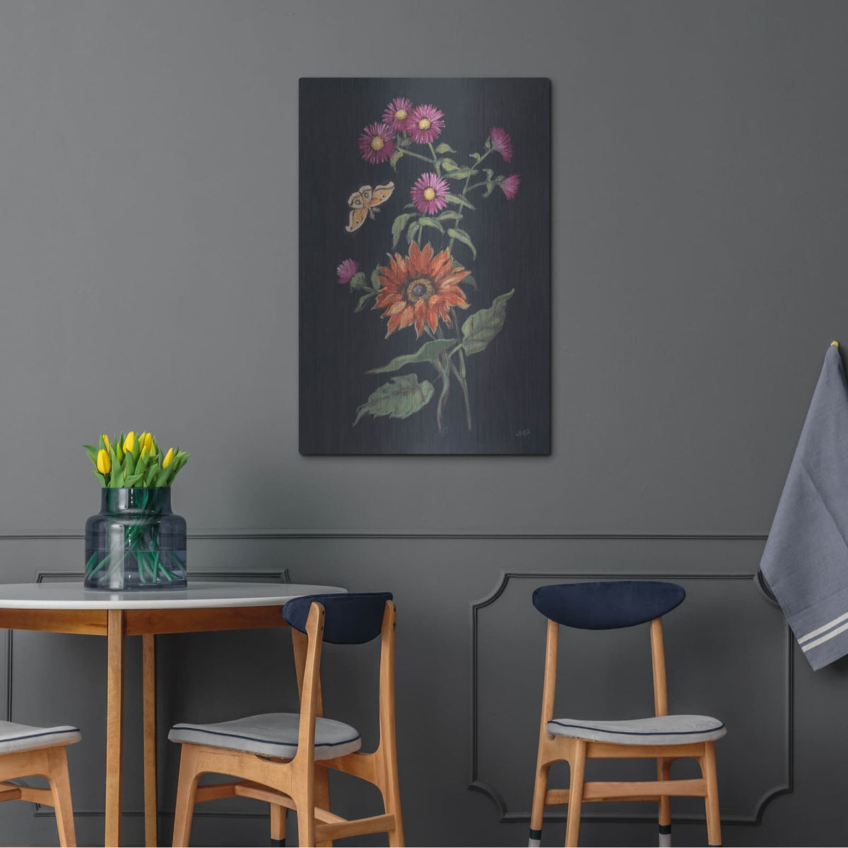 'Botanical Beauty 2 Jewel' by Julia Purinton – Metal Wall Art, 24x36 room view