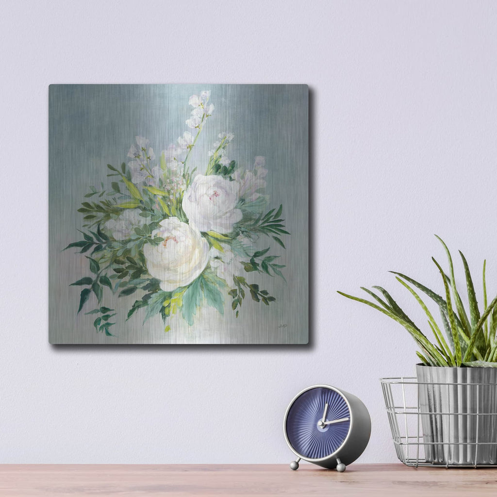 'Bridal Bouquet' by Julia Purinton – Metal Wall Art, 12x12 room view