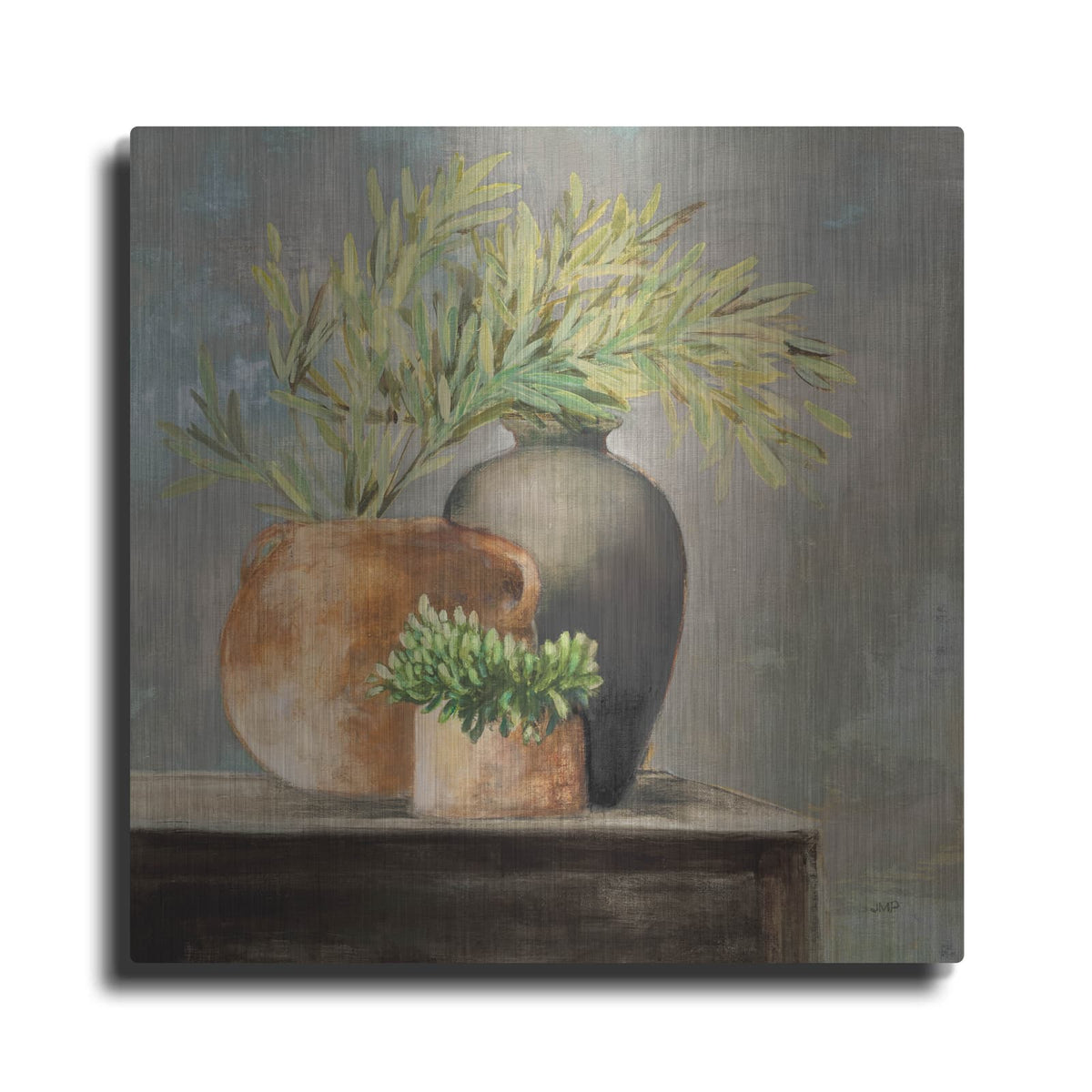 'Calm Still Life 1 Rich' by Julia Purinton – Metal Wall Art
