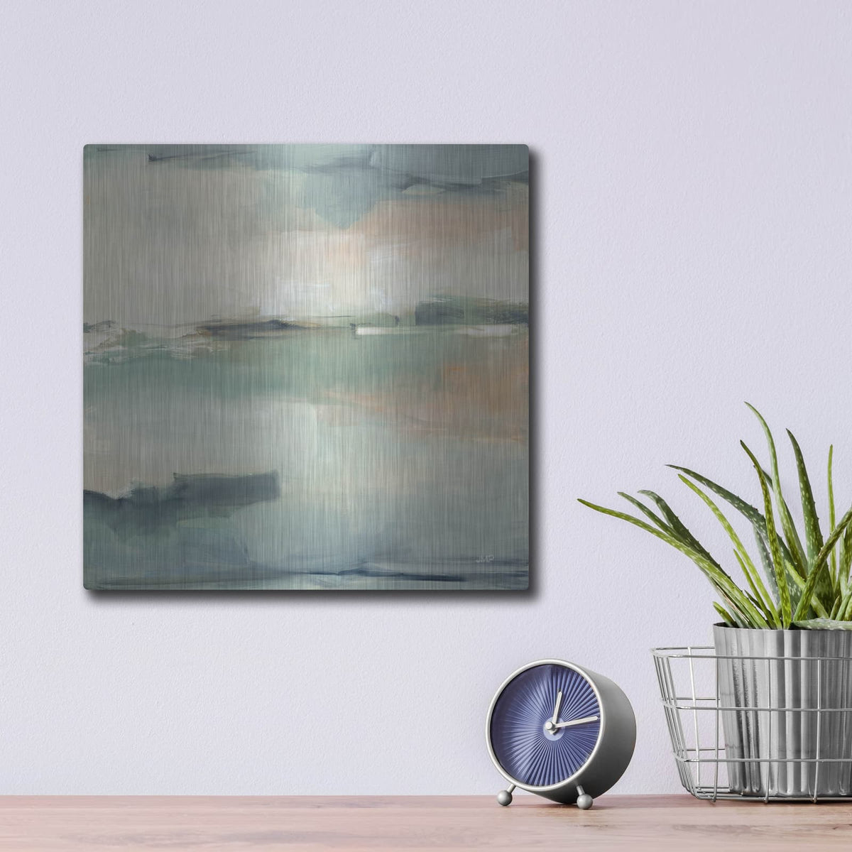 'Calm Waters' by Julia Purinton – Metal Wall Art, 12x12 room view