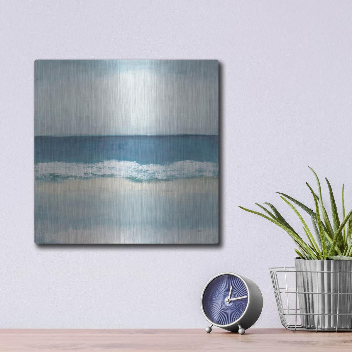 'Calming Coast' by Julia Purinton – Metal Wall Art, 12x12 room view