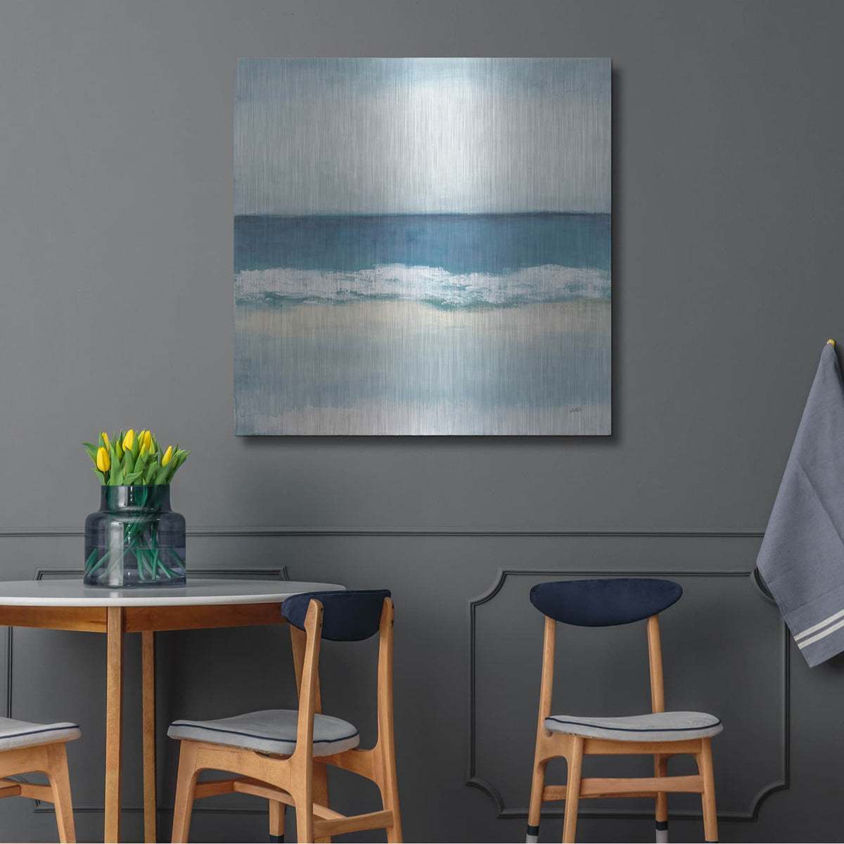 'Calming Coast' by Julia Purinton – Metal Wall Art, 36x36 room view