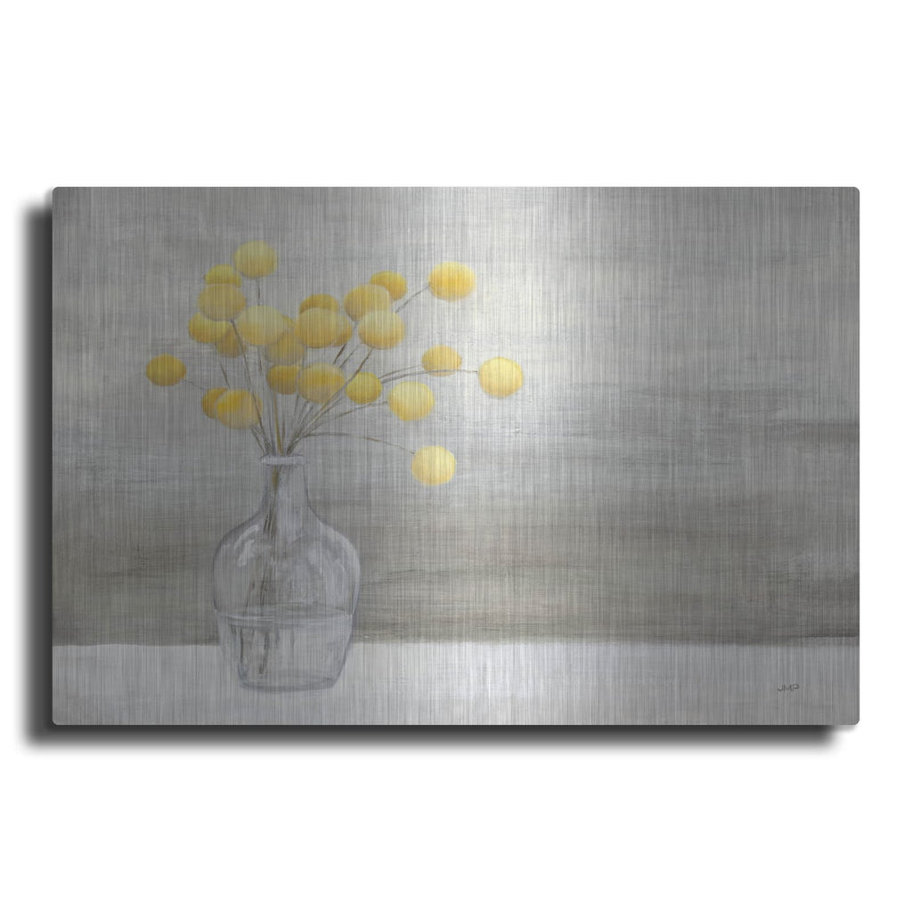 'Cheerful Craspedia' by Julia Purinton – Metal Wall Art