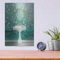 'Chinoiserie Bath 1' by Julia Purinton – Metal Wall Art, 12x16 room view