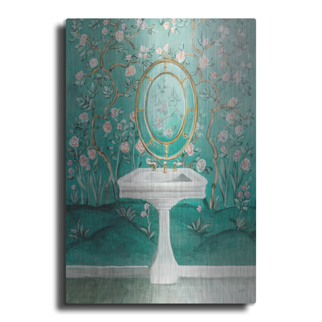 'Chinoiserie Bath 1' by Julia Purinton – Metal Wall Art
