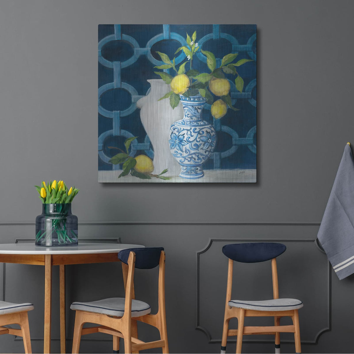 'Chinoiserie Delight' by Julia Purinton – Metal Wall Art, 36x36 room view